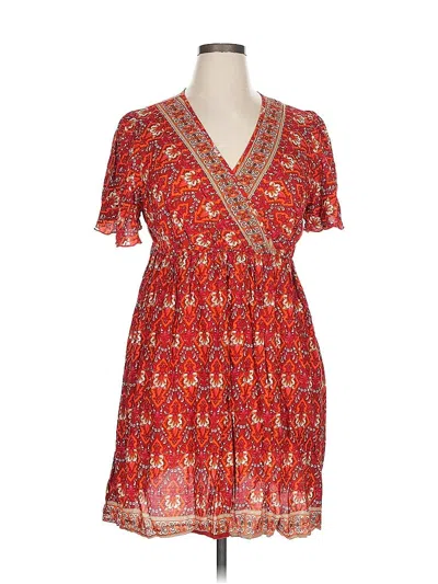 Pre-owned Shein Curve Casual Dress In Red