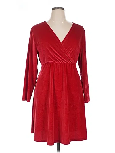 Pre-owned Shein Curve Casual Dress In Red