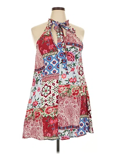 Pre-owned Shein Curve Casual Dress In Red