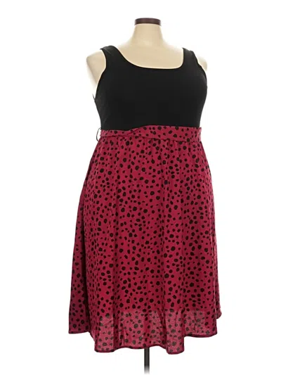 Pre-owned Shein Curve Casual Dress In Red