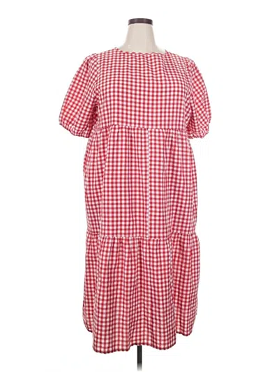 Pre-owned Shein Curve Casual Dress In Red