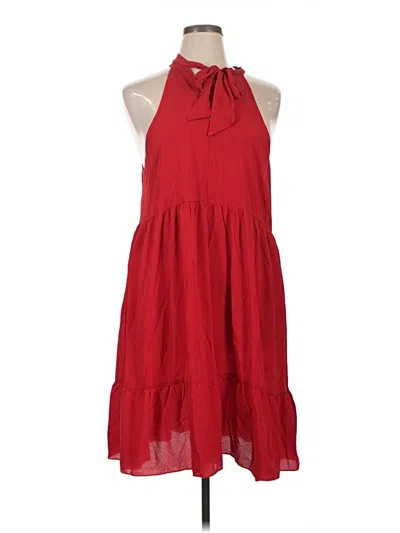 Pre-owned Shein Curve Casual Dress In Red