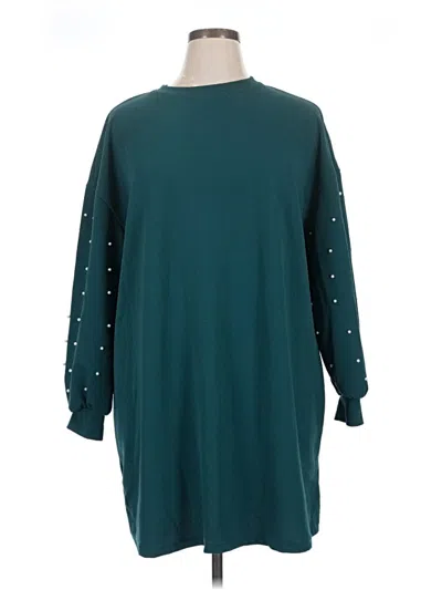 Pre-owned Shein Curve Casual Dress In Teal