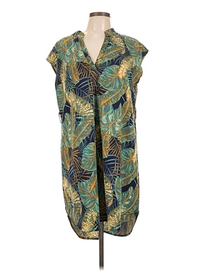 Pre-owned Shein Curve Casual Dress In Teal