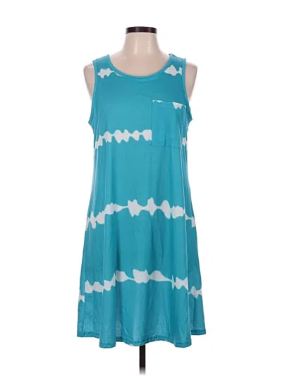 Pre-owned Shein Curve Casual Dress In Teal