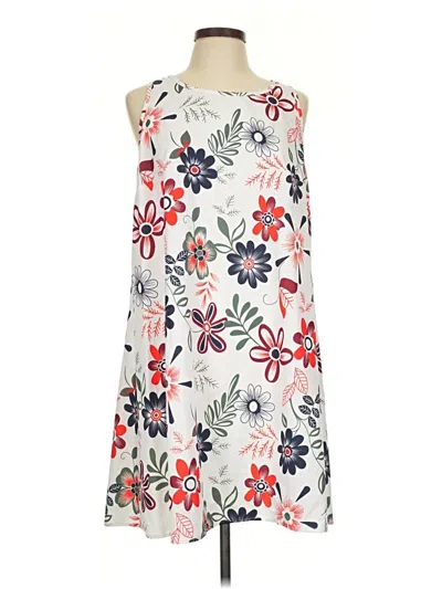 Pre-owned Shein Curve Casual Dress In White