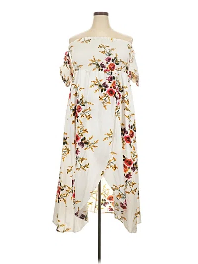 Pre-owned Shein Curve Casual Dress In White