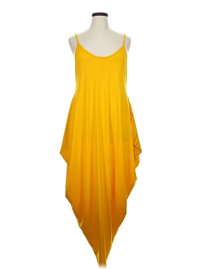 Pre-owned Shein Curve Casual Dress In Yellow