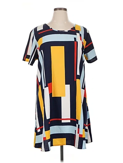 Pre-owned Shein Curve Casual Dress In Yellow