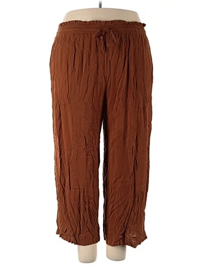 Pre-owned Shein Curve Casual Pants In Brown