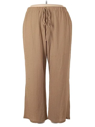 Pre-owned Shein Curve Casual Pants In Brown