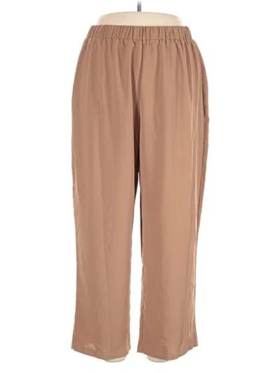 Pre-owned Shein Curve Casual Pants In Brown