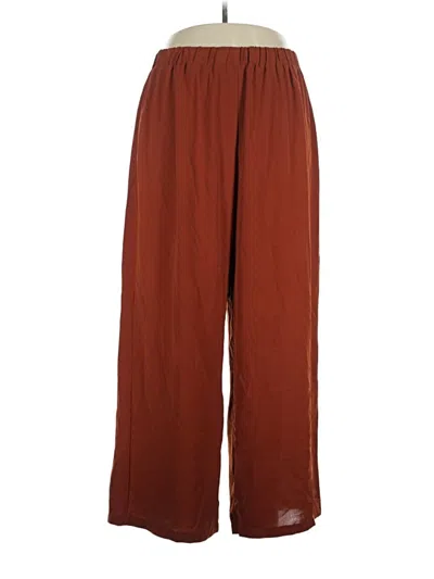 Pre-owned Shein Curve Casual Pants In Brown