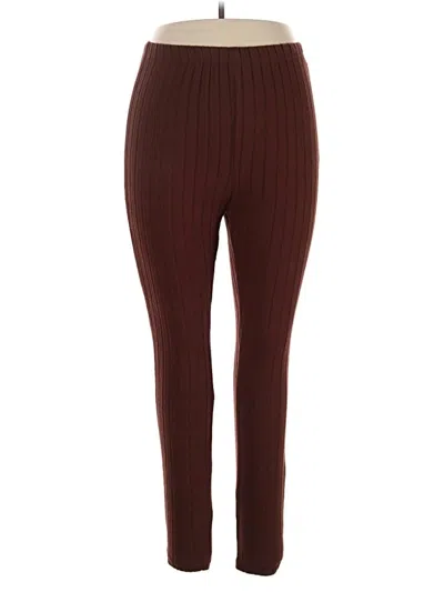 Pre-owned Shein Curve Casual Pants In Brown