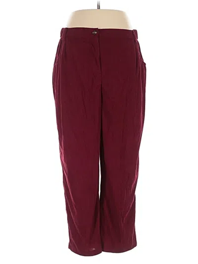 Pre-owned Shein Curve Casual Pants In Burgundy