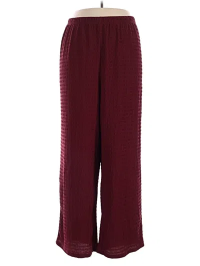 Pre-owned Shein Curve Casual Pants In Burgundy