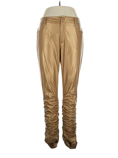 Pre-owned Shein Curve Casual Pants In Gold