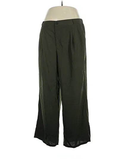 Pre-owned Shein Curve Casual Pants In Green