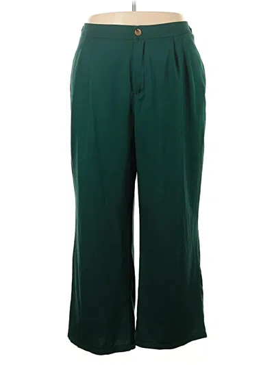 Pre-owned Shein Curve Casual Pants In Green