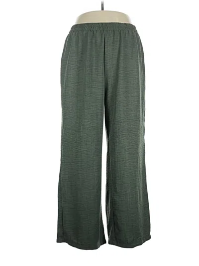 Pre-owned Shein Curve Casual Pants In Green