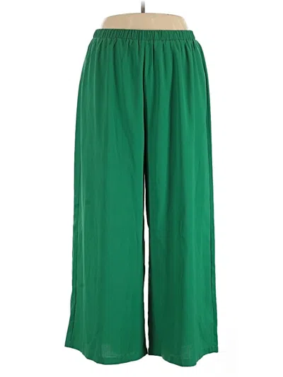 Pre-owned Shein Curve Casual Pants In Green