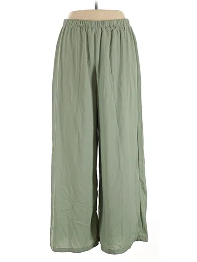 Pre-owned Shein Curve Casual Pants In Green