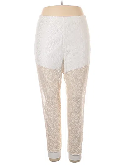 Pre-owned Shein Curve Casual Pants In Ivory