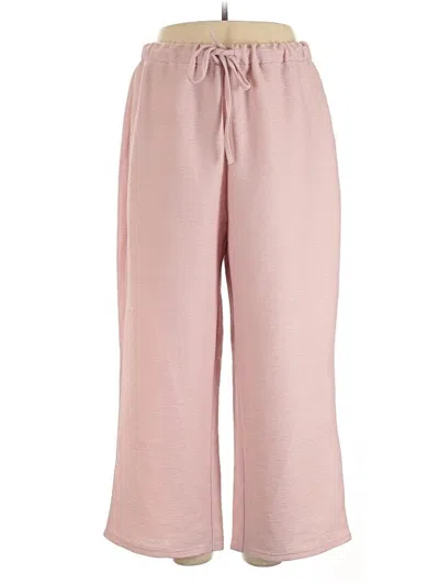 Pre-owned Shein Curve Casual Pants In Pink