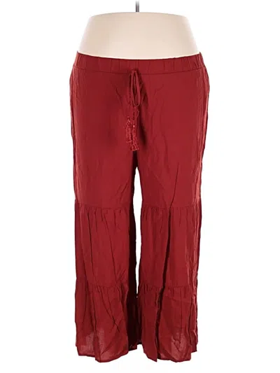 Pre-owned Shein Curve Casual Pants In Red