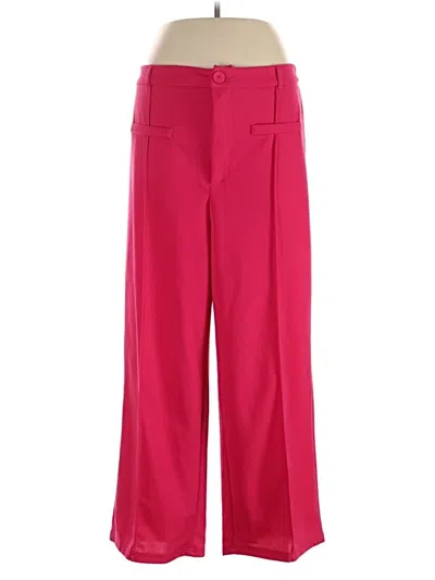 Pre-owned Shein Curve Casual Pants In Red