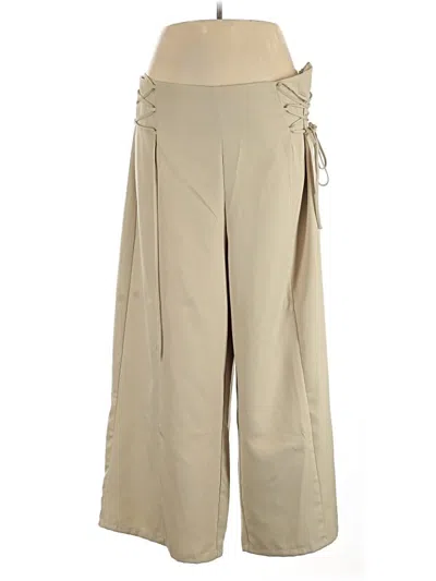 Pre-owned Shein Curve Casual Pants In Tan
