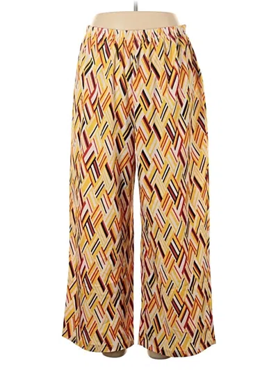 Pre-owned Shein Curve Casual Pants In Yellow