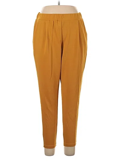 Pre-owned Shein Curve Casual Pants In Yellow