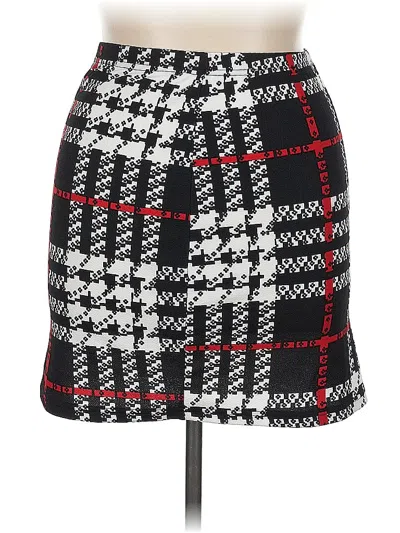 Pre-owned Shein Curve Casual Skirt In Black