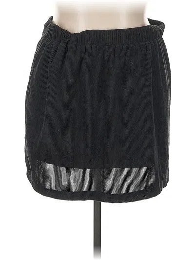Pre-owned Shein Curve Casual Skirt In Black