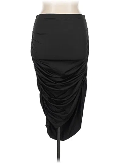 Pre-owned Shein Curve Casual Skirt In Black