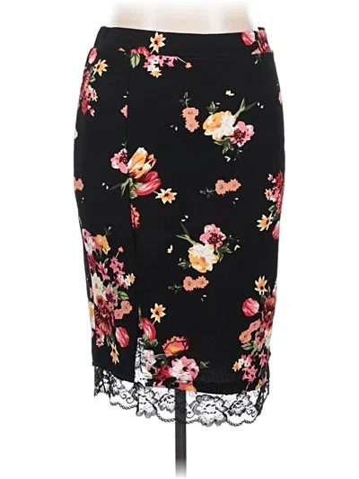 Pre-owned Shein Curve Casual Skirt In Black
