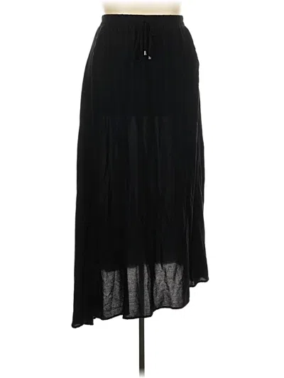 Pre-owned Shein Curve Casual Skirt In Black