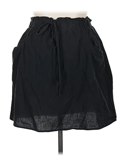 Pre-owned Shein Curve Casual Skirt In Black