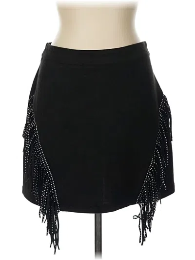 Pre-owned Shein Curve Casual Skirt In Black