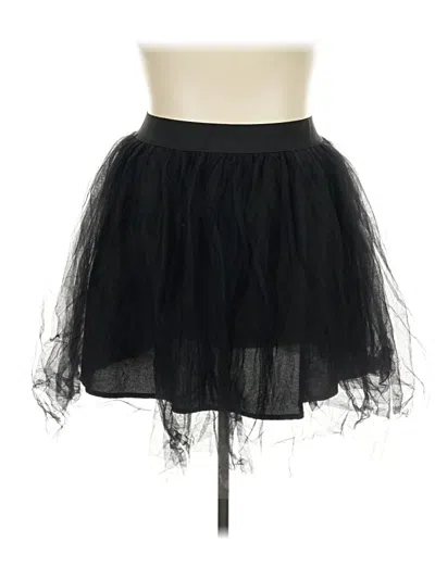 Pre-owned Shein Curve Casual Skirt In Black