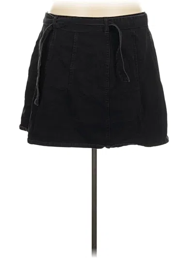 Pre-owned Shein Curve Casual Skirt In Black
