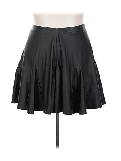 Pre-owned Shein Curve Casual Skirt In Black
