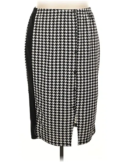 Pre-owned Shein Curve Casual Skirt In Black