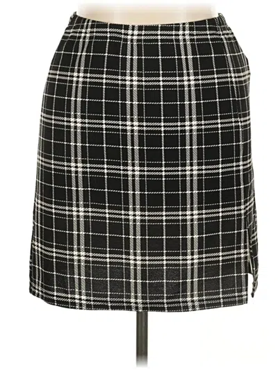 Pre-owned Shein Curve Casual Skirt In Black