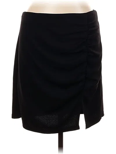 Pre-owned Shein Curve Casual Skirt In Black