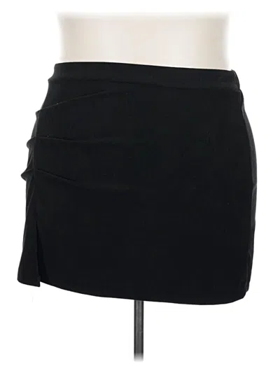 Pre-owned Shein Curve Casual Skirt In Black