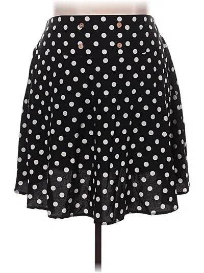 Pre-owned Shein Curve Casual Skirt In Black