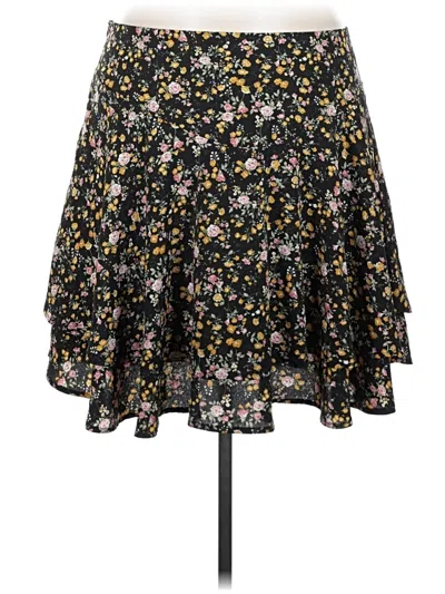 Pre-owned Shein Curve Casual Skirt In Black