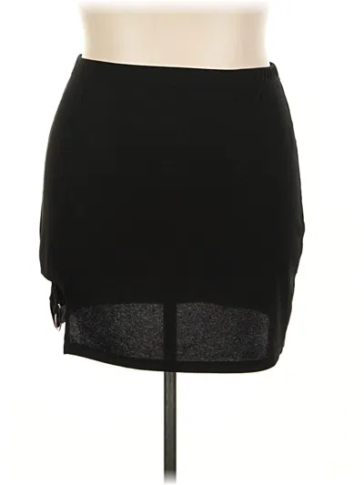 Pre-owned Shein Curve Casual Skirt In Black